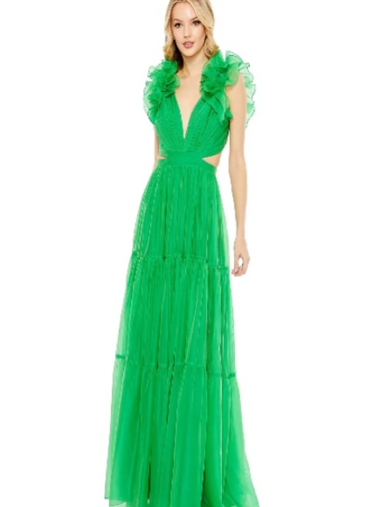 Mac Duggal Dresses & Skirts - Mac Duggal Emerald Green Ruffled Gown NWT - size 0